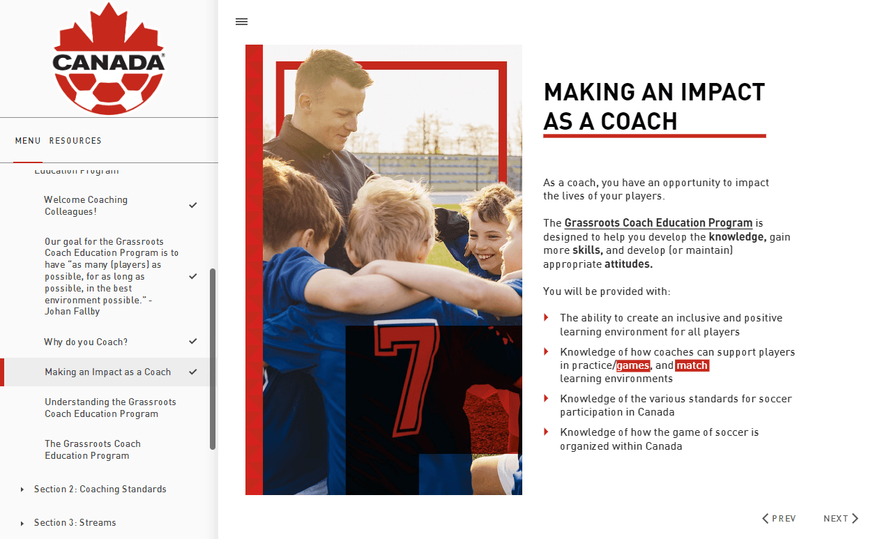 Training impact and progress tracking